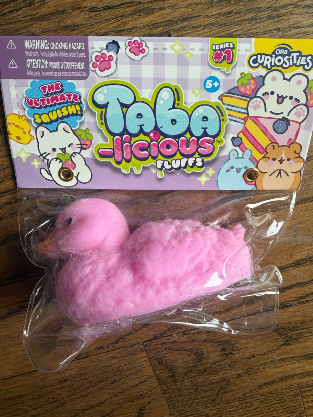 Tabalicious Fluff Pink Plush Bird Squishy Toy by